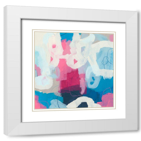 Electron IV White Modern Wood Framed Art Print with Double Matting by Vess, June Erica