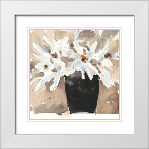 Wild Bouquet I White Modern Wood Framed Art Print with Double Matting by Dixon, Samuel