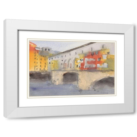 Along the Seine IV White Modern Wood Framed Art Print with Double Matting by Dixon, Samuel