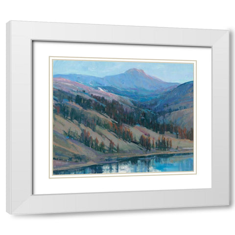 Mountain Vista I White Modern Wood Framed Art Print with Double Matting by OToole, Tim