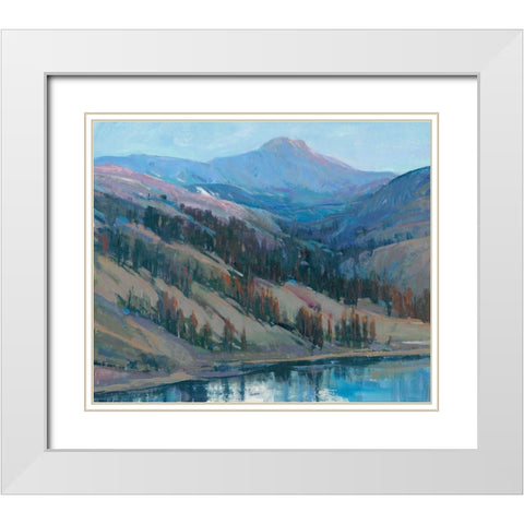 Mountain Vista I White Modern Wood Framed Art Print with Double Matting by OToole, Tim