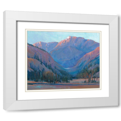 Mountain Vista II White Modern Wood Framed Art Print with Double Matting by OToole, Tim