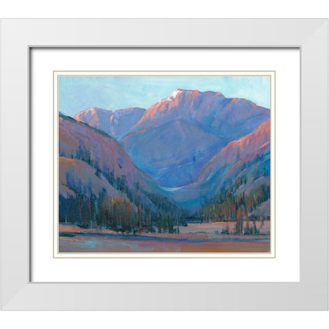 Mountain Vista II White Modern Wood Framed Art Print with Double Matting by OToole, Tim