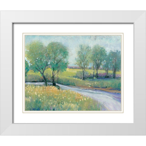 Summer Stream I White Modern Wood Framed Art Print with Double Matting by OToole, Tim