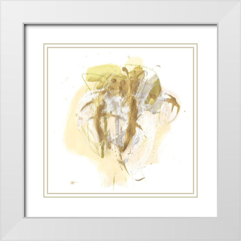 Moss Gold IV White Modern Wood Framed Art Print with Double Matting by Vess, June Erica