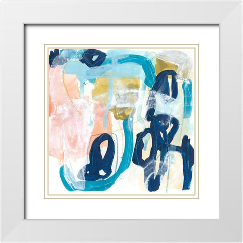 Graffiti Notation I White Modern Wood Framed Art Print with Double Matting by Vess, June Erica