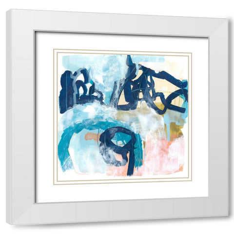 Graffiti Notation II White Modern Wood Framed Art Print with Double Matting by Vess, June Erica