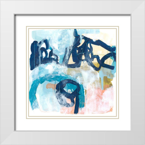 Graffiti Notation II White Modern Wood Framed Art Print with Double Matting by Vess, June Erica