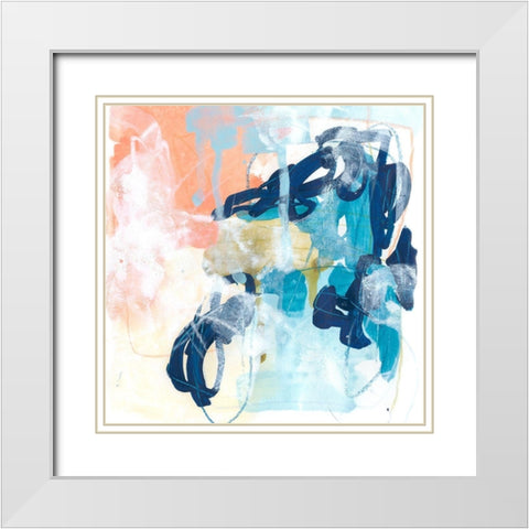 Graffiti Notation III White Modern Wood Framed Art Print with Double Matting by Vess, June Erica