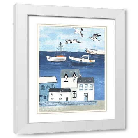 Sailors Rest I White Modern Wood Framed Art Print with Double Matting by Wang, Melissa