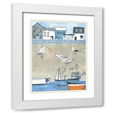 Sailors Rest II White Modern Wood Framed Art Print with Double Matting by Wang, Melissa