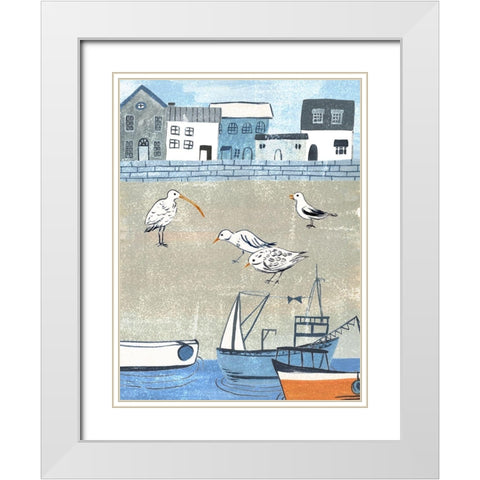 Sailors Rest II White Modern Wood Framed Art Print with Double Matting by Wang, Melissa