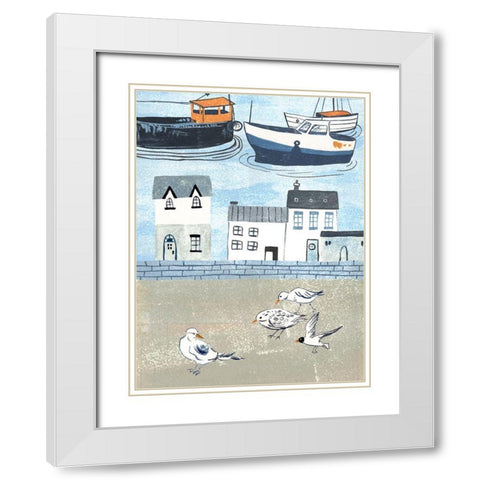 Sailors Rest III White Modern Wood Framed Art Print with Double Matting by Wang, Melissa