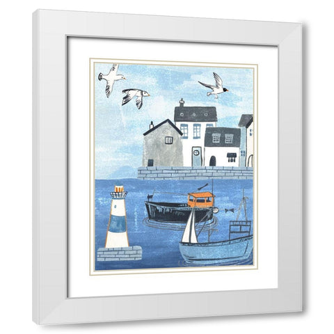 Sailors Rest IV White Modern Wood Framed Art Print with Double Matting by Wang, Melissa