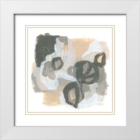 Neutral Cartography IV White Modern Wood Framed Art Print with Double Matting by Vess, June Erica
