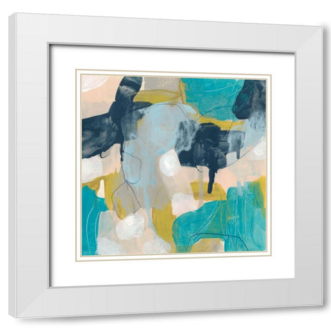 Sonic Fossile I White Modern Wood Framed Art Print with Double Matting by Vess, June Erica