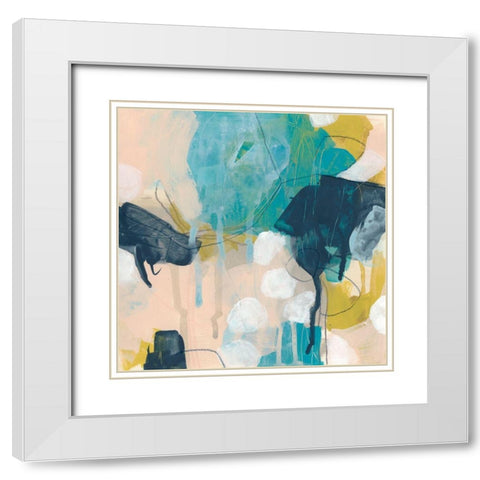 Sonic Fossile II White Modern Wood Framed Art Print with Double Matting by Vess, June Erica