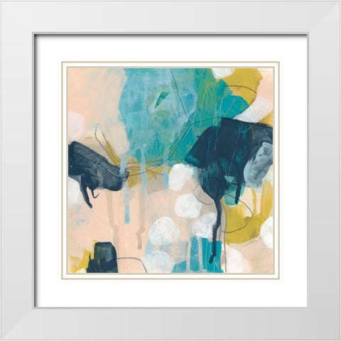 Sonic Fossile II White Modern Wood Framed Art Print with Double Matting by Vess, June Erica
