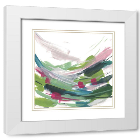 Color Limited III White Modern Wood Framed Art Print with Double Matting by Wang, Melissa