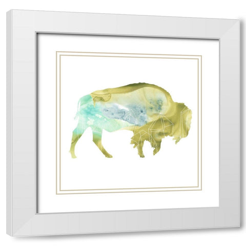 Agate Animal III White Modern Wood Framed Art Print with Double Matting by Vess, June Erica