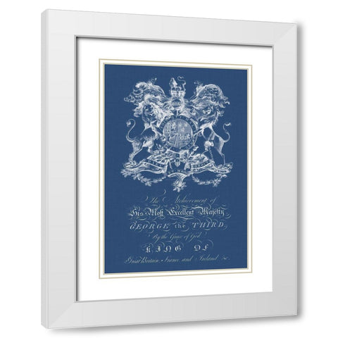 Heraldry on Navy I White Modern Wood Framed Art Print with Double Matting by Vision Studio