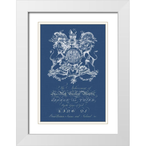 Heraldry on Navy I White Modern Wood Framed Art Print with Double Matting by Vision Studio