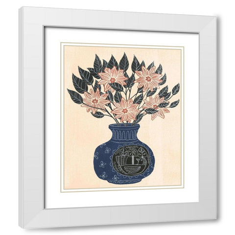 Vase of Flowers III White Modern Wood Framed Art Print with Double Matting by Wang, Melissa