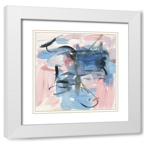 Gestural Remnant I White Modern Wood Framed Art Print with Double Matting by Wang, Melissa