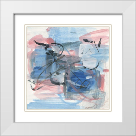 Gestural Remnant II White Modern Wood Framed Art Print with Double Matting by Wang, Melissa