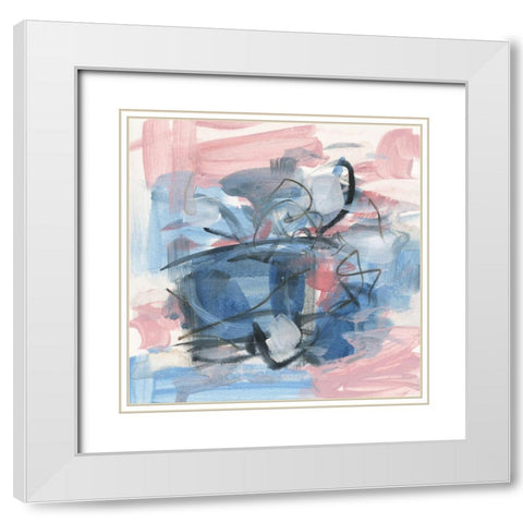 Gestural Remnant III White Modern Wood Framed Art Print with Double Matting by Wang, Melissa