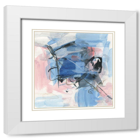 Gestural Remnant IV White Modern Wood Framed Art Print with Double Matting by Wang, Melissa