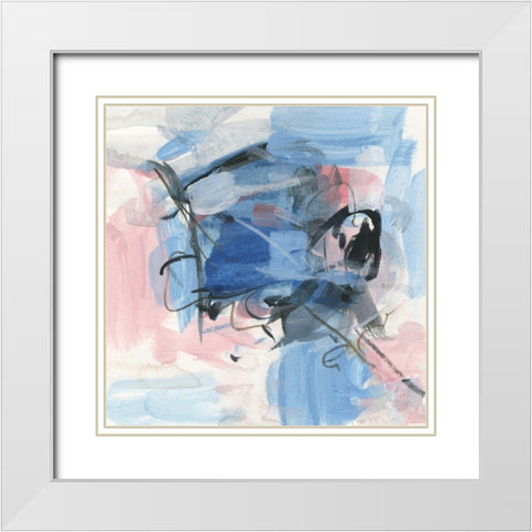 Gestural Remnant IV White Modern Wood Framed Art Print with Double Matting by Wang, Melissa