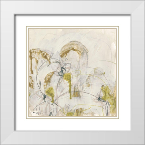 Arctic Lichen I White Modern Wood Framed Art Print with Double Matting by Vess, June Erica