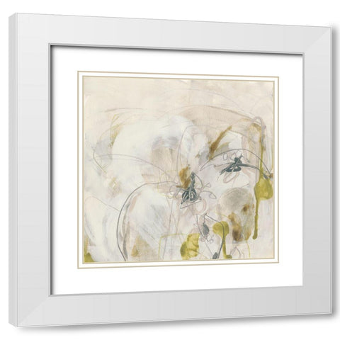 Arctic Lichen II White Modern Wood Framed Art Print with Double Matting by Vess, June Erica