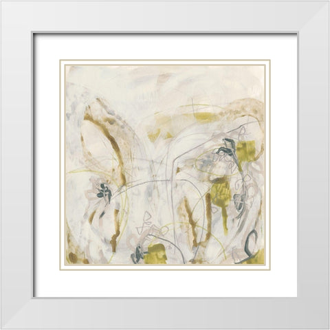 Arctic Lichen III White Modern Wood Framed Art Print with Double Matting by Vess, June Erica
