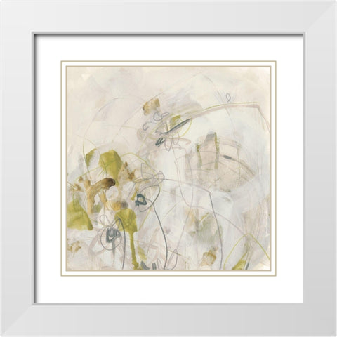 Arctic Lichen IV White Modern Wood Framed Art Print with Double Matting by Vess, June Erica