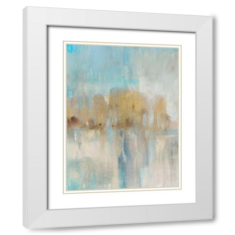 Trees Aglow II White Modern Wood Framed Art Print with Double Matting by OToole, Tim