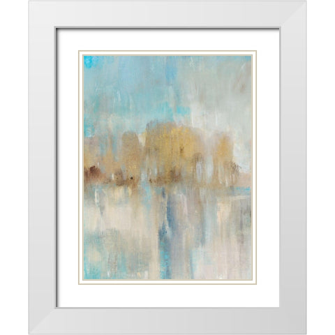 Trees Aglow II White Modern Wood Framed Art Print with Double Matting by OToole, Tim