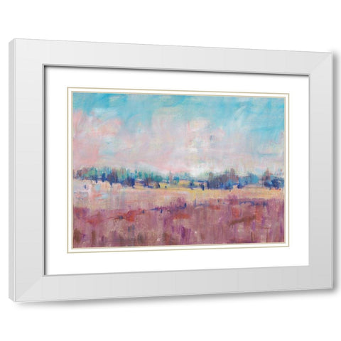 Indigo Gathering II White Modern Wood Framed Art Print with Double Matting by OToole, Tim