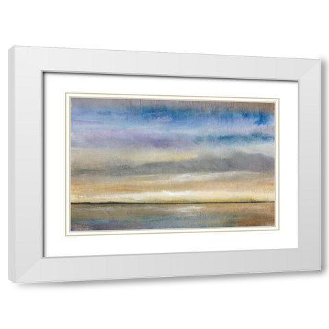 Evening Calm I White Modern Wood Framed Art Print with Double Matting by OToole, Tim