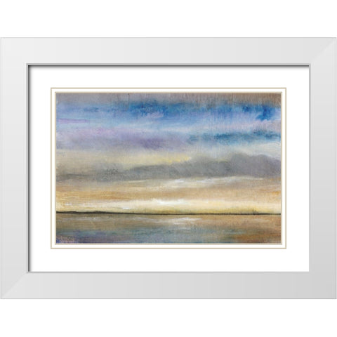 Evening Calm I White Modern Wood Framed Art Print with Double Matting by OToole, Tim