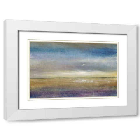 Evening Calm II White Modern Wood Framed Art Print with Double Matting by OToole, Tim