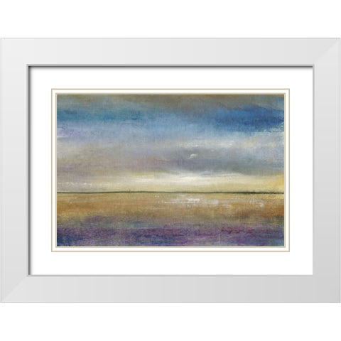 Evening Calm II White Modern Wood Framed Art Print with Double Matting by OToole, Tim