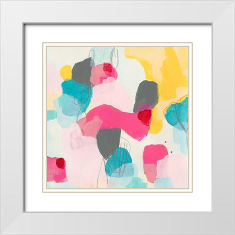 Linear Reaction II White Modern Wood Framed Art Print with Double Matting by Vess, June Erica