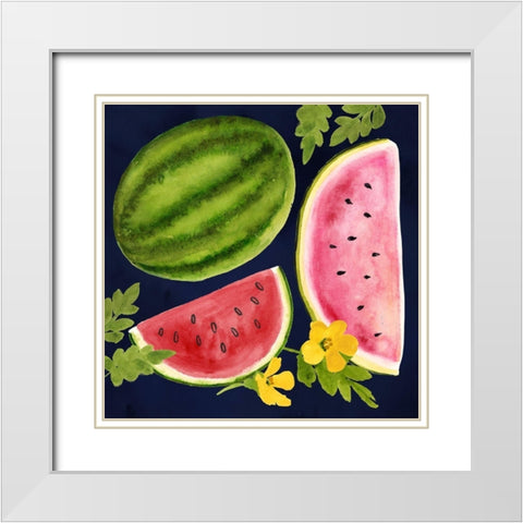 Fresh Fruit II White Modern Wood Framed Art Print with Double Matting by Borges, Victoria