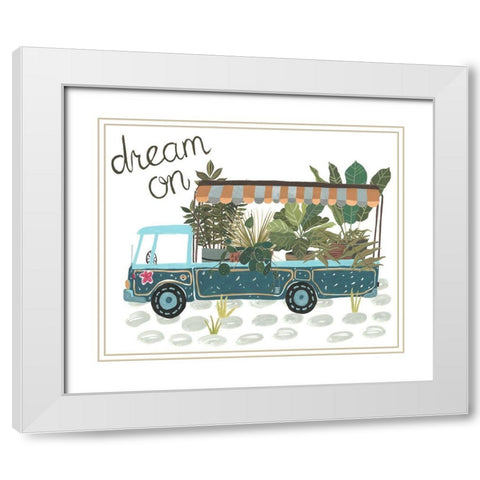 Hit the Road I White Modern Wood Framed Art Print with Double Matting by Wang, Melissa