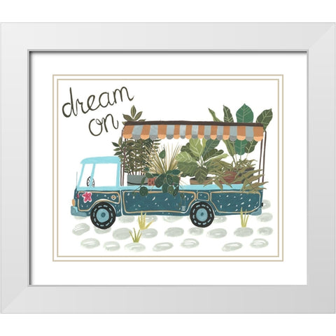 Hit the Road I White Modern Wood Framed Art Print with Double Matting by Wang, Melissa