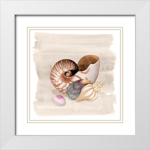 Ocean Keepsake I White Modern Wood Framed Art Print with Double Matting by Popp, Grace