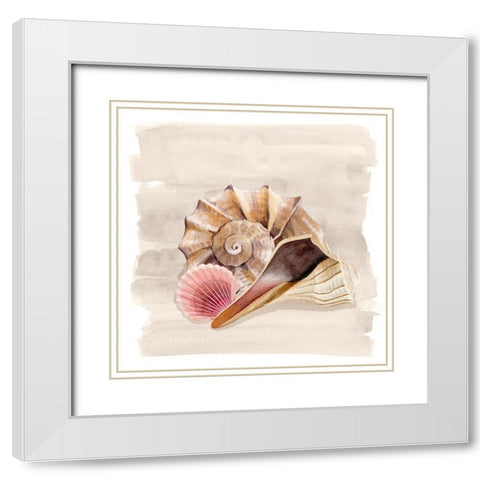 Ocean Keepsake II White Modern Wood Framed Art Print with Double Matting by Popp, Grace
