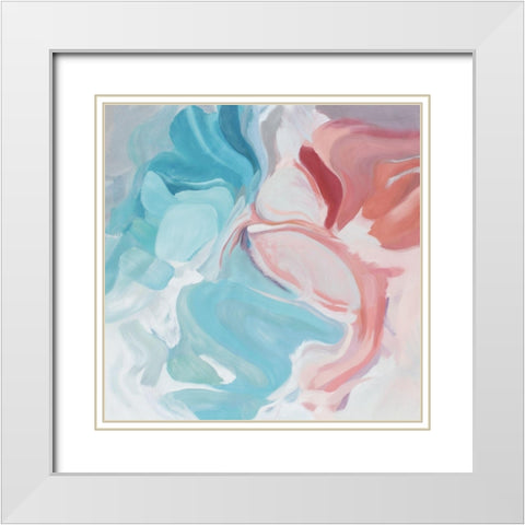 Environmental Vibrations I White Modern Wood Framed Art Print with Double Matting by Orlov, Irena